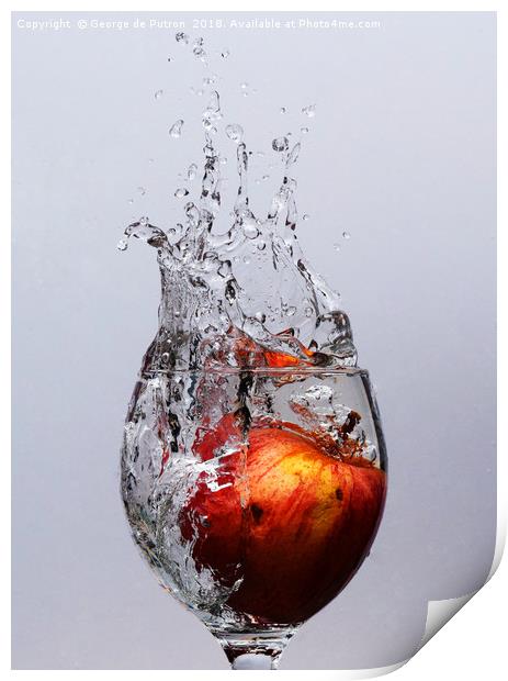 Apple Splash Print by George de Putron