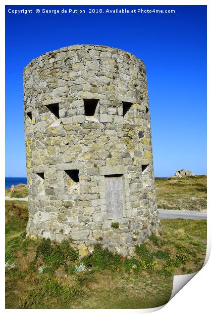 Martello Tower No 9, Lancresse, Guernsey Print by George de Putron