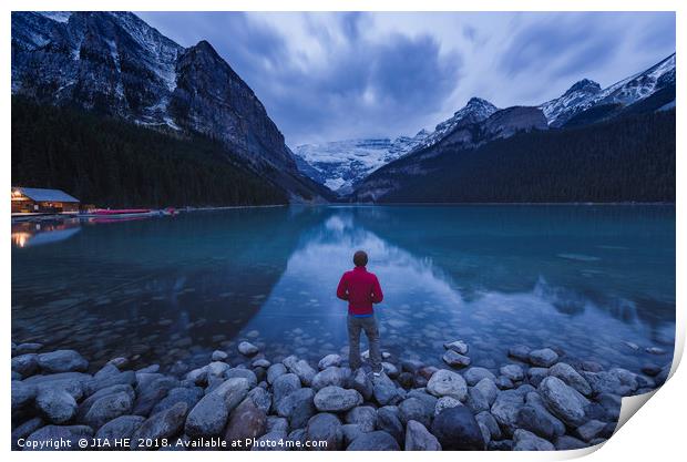 Lake Louise, Banff National Park Print by JIA HE