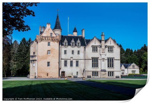 Majestic Brodie Castle: A Scottish Heritage Print by Tom McPherson