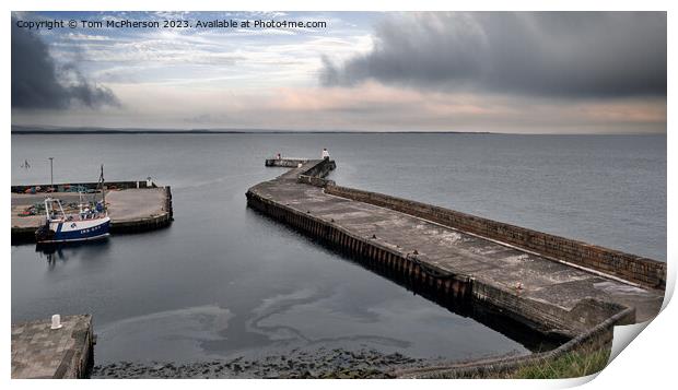 Scenic view of Burghead Harbour Print by Tom McPherson