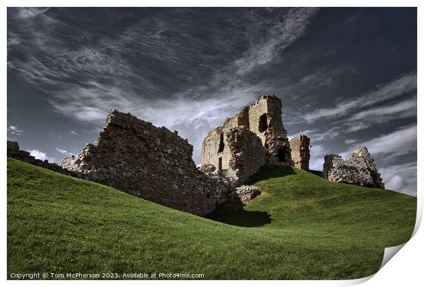 Duffus Castle: A Stormy Stronghold Print by Tom McPherson
