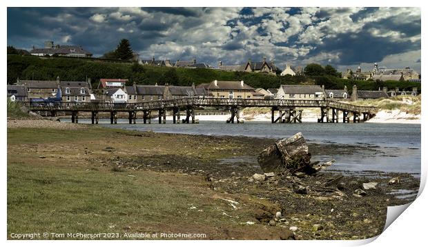 Lossiemouth Old Bridge and Wreck Print by Tom McPherson