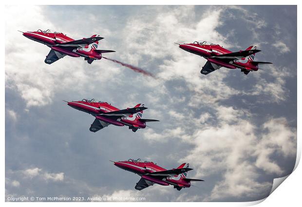 Spectacular Red Arrows Flypast Print by Tom McPherson