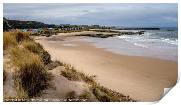 Serene Coastal Beauty at East Beach Hopeman Print by Tom McPherson