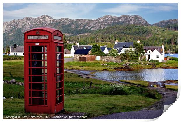 "Timeless Connection: The Iconic Red Phone Box" Print by Tom McPherson