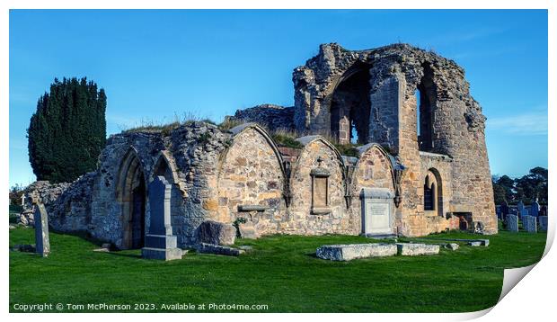 Enchanting Remnants of Kinloss Abbey Print by Tom McPherson