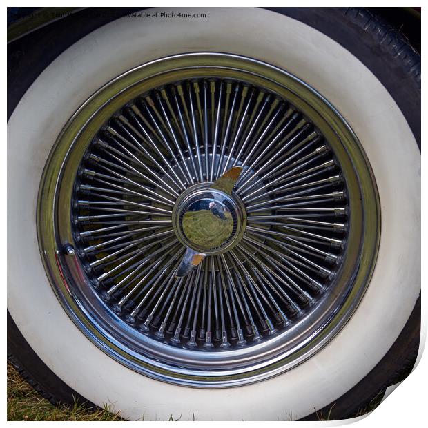 Gleaming Chrome and White-Walled Tyre Print by Tom McPherson