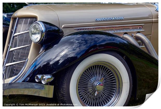 "Timeless Elegance: A Vintage Car's Allure" Print by Tom McPherson