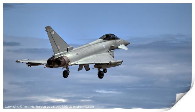 Precision in Flight: Typhoon FGR.Mk 4 Over Lossiem Print by Tom McPherson