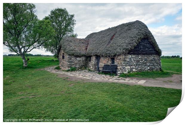 Echoes of History: Culloden's Leanach Cottage Print by Tom McPherson