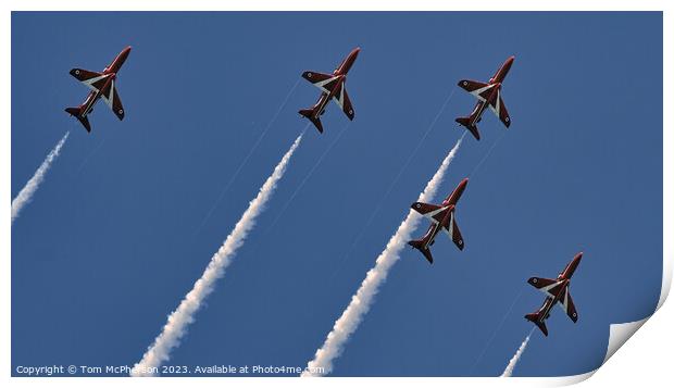Skyward Dance of Red Arrows Print by Tom McPherson