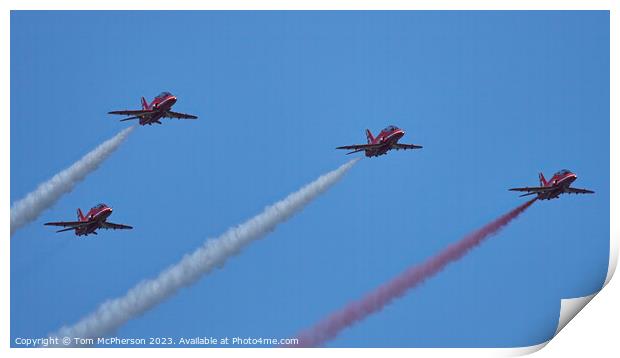 Awe-Inspiring Performance of the Red Arrows Print by Tom McPherson