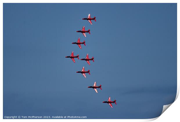 Red Arrows' Spectacular Sky Dance Print by Tom McPherson