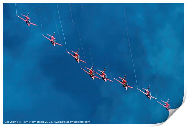 Sky Painters: Red Arrows' Spectacular Display Print by Tom McPherson
