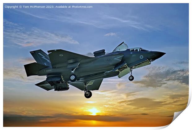 Lockheed Martin F-35B: Aerial Dominance Unleashed Print by Tom McPherson