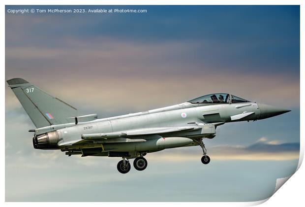 The Eurofighter Typhoon: RAF's Multifaceted Combat Print by Tom McPherson