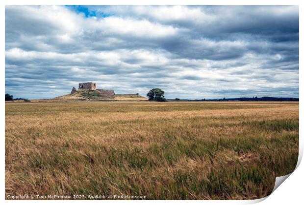 Enigmatic Duffus Castle Under Clouded Skies Print by Tom McPherson
