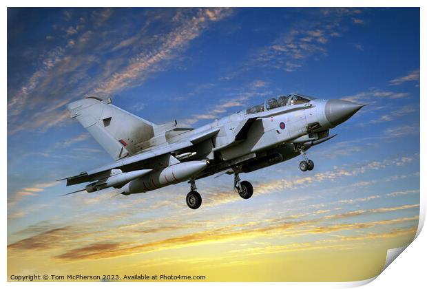 Farewell to RAF's Tornado: Aerial Powerhouse Print by Tom McPherson