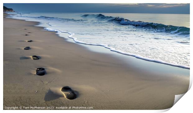 Footprints in the Sand Print by Tom McPherson