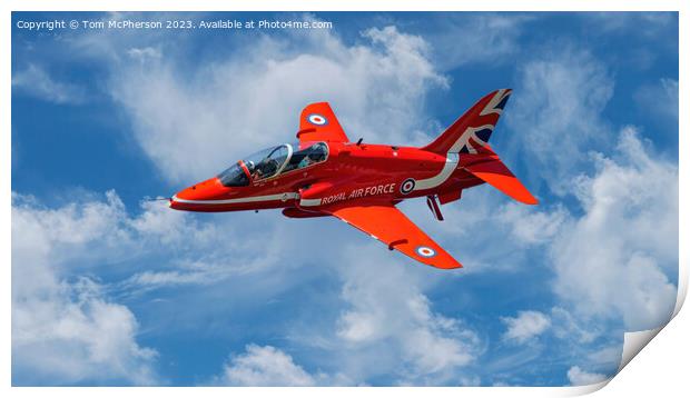Red Arrows, Solo Plane Print by Tom McPherson