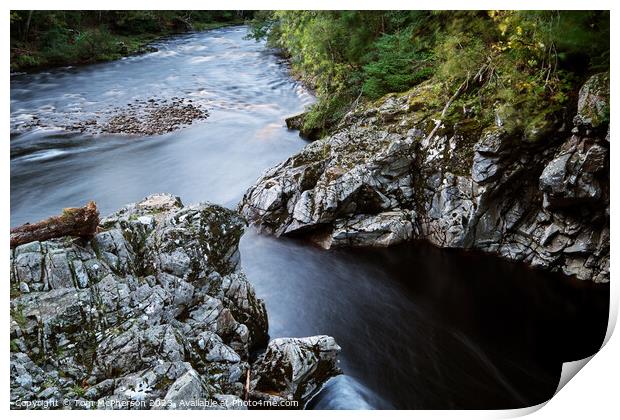 Randolph's Leap, River Findhorn Print by Tom McPherson