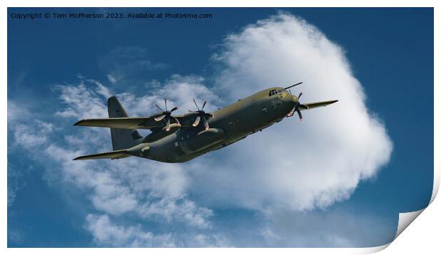 The C-130J Hercules farewell flypast Print by Tom McPherson