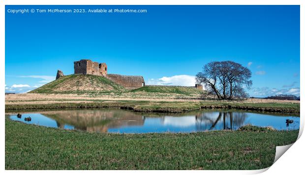 Duffus Castle and Loch Print by Tom McPherson