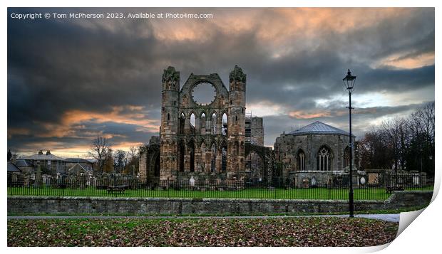 Elgin Cathedral Ruins Print by Tom McPherson