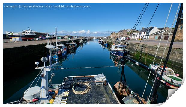 Burghead Harbour Scenic View Print by Tom McPherson