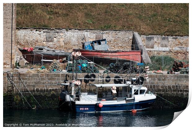 Burghead Harbour Print by Tom McPherson