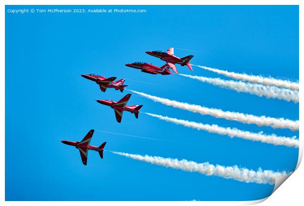 Red Arrows Display Team Print by Tom McPherson