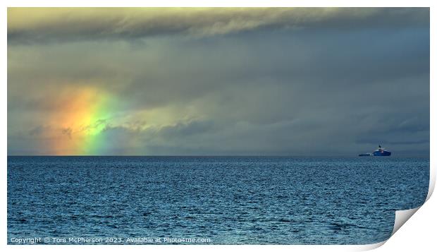 Firebow on the Moray Firth Print by Tom McPherson