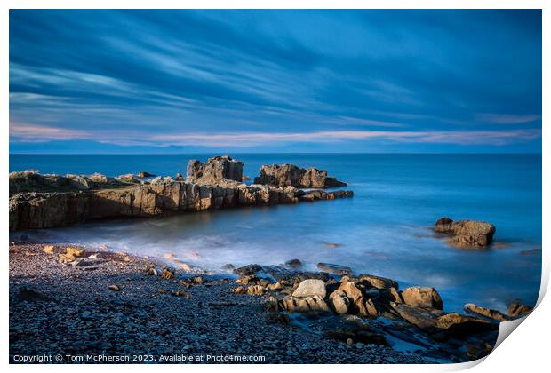 Daisy Rock, Hopeman Print by Tom McPherson