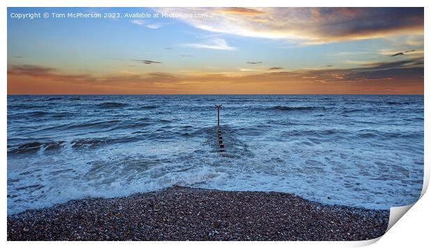 Findhorn Beach Sunset Print by Tom McPherson