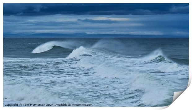 A Stormy Seascape on the Moray Firth, Scotland Print by Tom McPherson