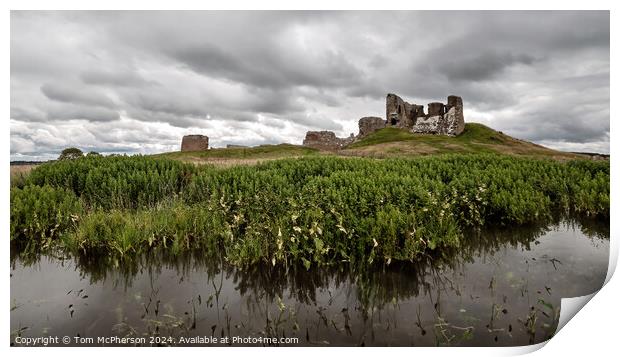Duffus Castle and Laich of Moray Print by Tom McPherson