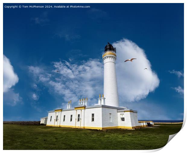 Covesea Lighthouse Print by Tom McPherson