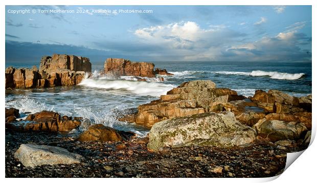 Daisy Rock, Hopeman Print by Tom McPherson