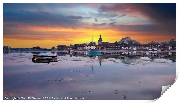Bosham Quay Sunset Print by Tom McPherson