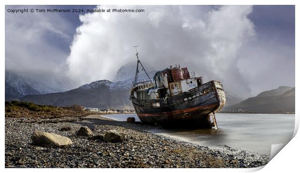 Corpach Wreck Print by Tom McPherson