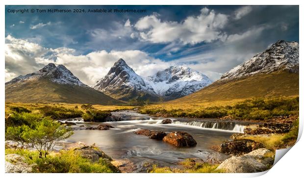 Buachaille Etive Mòr and Glencoe Print by Tom McPherson