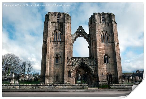 Elgin Cathedral Print by Tom McPherson