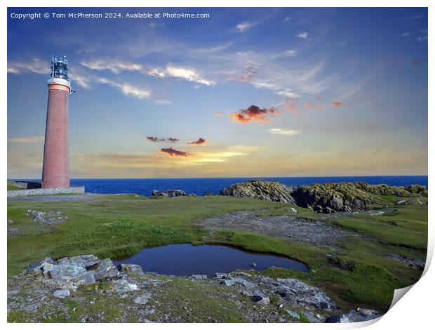 The Butt of Lewis Lighthouse Print by Tom McPherson