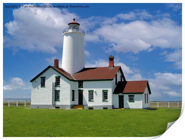 The New Dungeness Lighthouse  Print by Tom McPherson