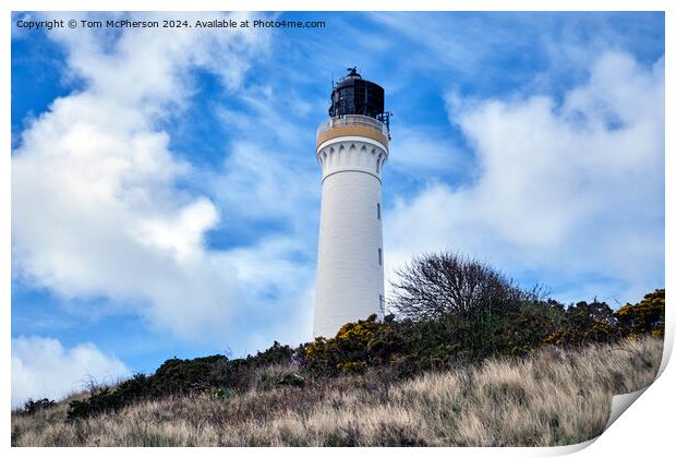 Covesea Skerries Lighthouse, Lossiemouth, Scotland Print by Tom McPherson