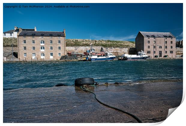 Burghead harbour Print by Tom McPherson