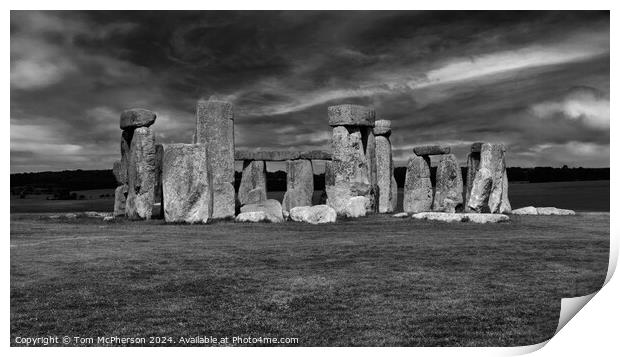 Stonehenge in Mono Print by Tom McPherson