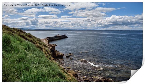 Burghead North Pier Print by Tom McPherson