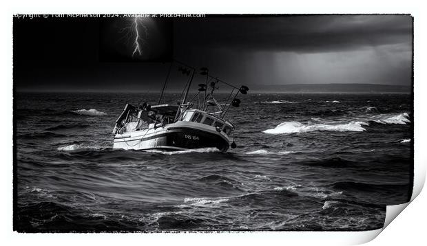 Moray Lass in the Storm Print by Tom McPherson